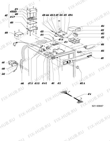 Взрыв-схема холодильника Electrolux RM285 - Схема узла C20 Comb. armature  H